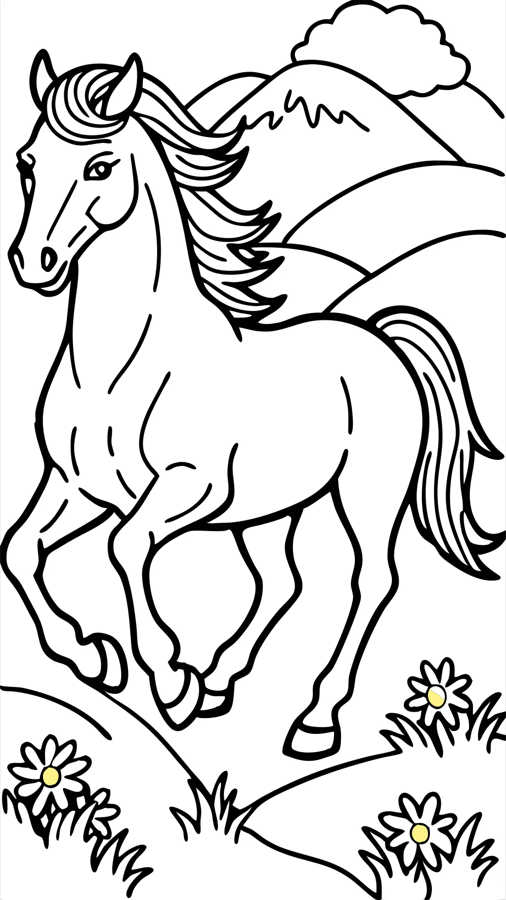 coloring pages mustang